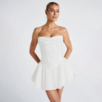 Fring Tube Dress White
