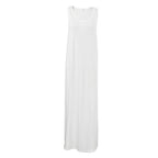 Fall Long Knitted White Sleeveless Nightdress Loose Knitted Soft Ladies Homewear Can Be Worn outside