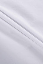 Cropped navel short white shirt