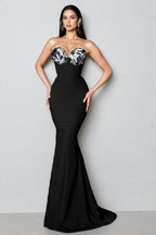 Nico Sheath Fishtail Floral Maxi Dress
