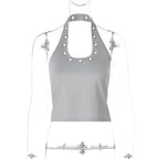 Egypt Eyelet Halter Tank Top
