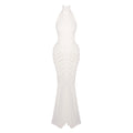 Halter Long Evening Dress Slim Fit Maxi Dress Cocktail Wedding Cocktail Host Battle Gown Annual Meeting Dress