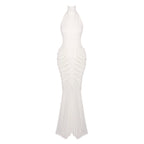 Halter Long Evening Dress Slim Fit Maxi Dress Cocktail Wedding Cocktail Host Battle Gown Annual Meeting Dress