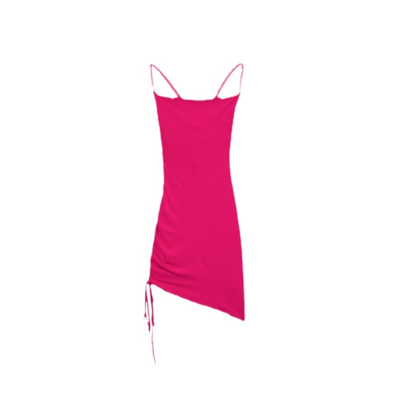 Virginia Effortless Women's Asymmetric Ruched Mini Dress Boutique Collection