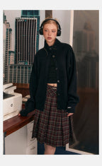 Ribbed Knit Texture Button-Up Cardigan