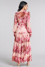 Hermione Floral Mid Sleeve Maxi Dress