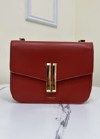 Noir Axis - Structured Black Leather Shoulder Bag