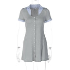 Carmyn Polo Patchwork Mini Dress