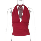 Jayana Deep Neck Halter Top
