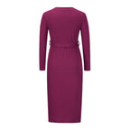 Sakura Ribbed Knit Midi Dress Mulberry