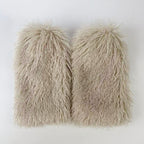 Shearling Lined Cable Knit Leg Warmers