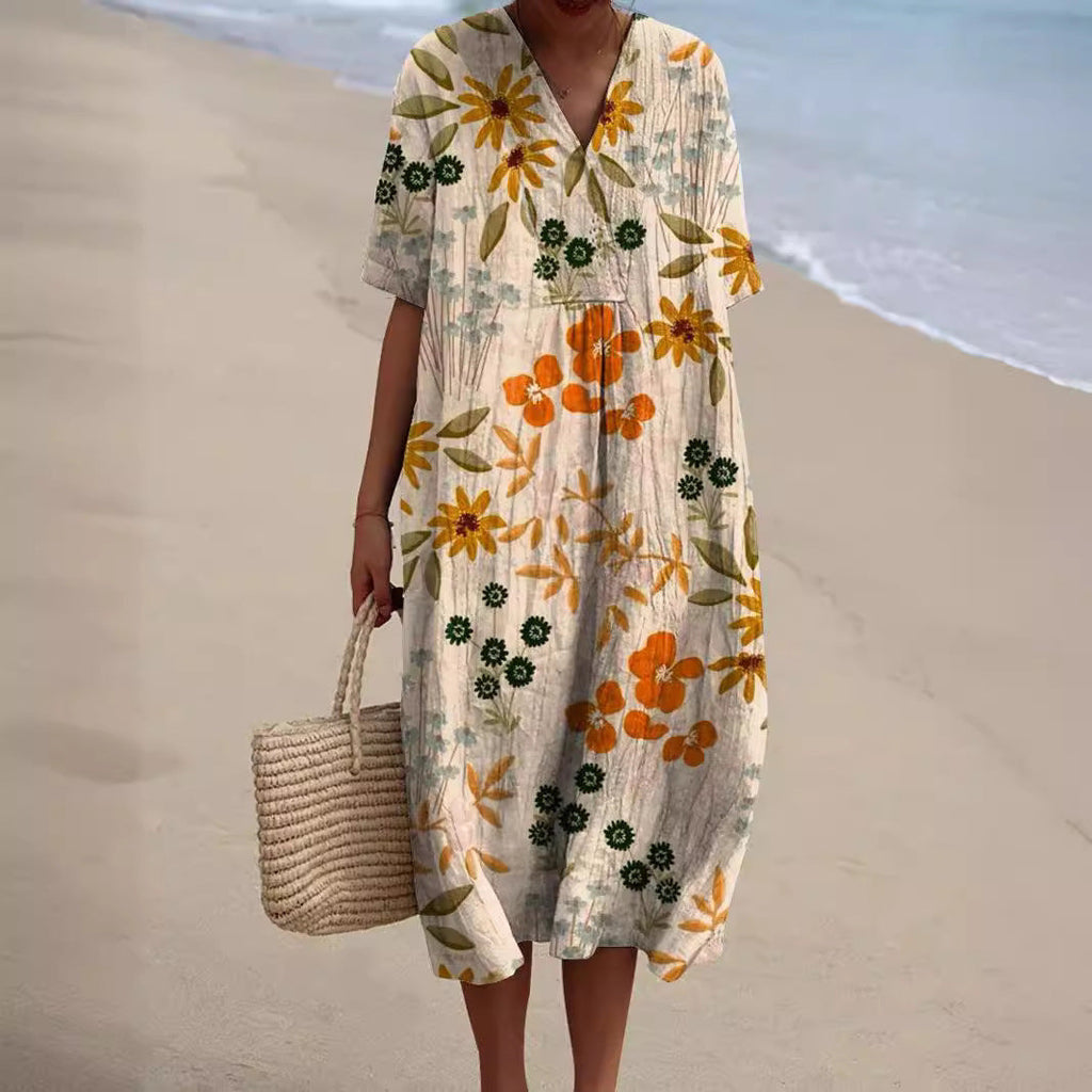 Gemma Chic Floral Print Dress Everyday Luxe Edit