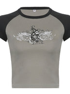 Retro Abstract Print T-shirt