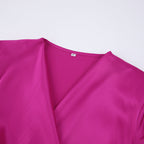 Didi Satin Drape Mini Dress Bright Fuchsia