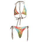 Printed Halter Bikini Set