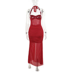 Raze Halter Dress Red
