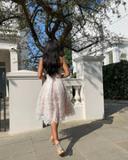 Ladies' Sexy Cup Embroidered Lace Evening Dress, Evening Women's Beach Resort Dress, Tight Skincare Dress