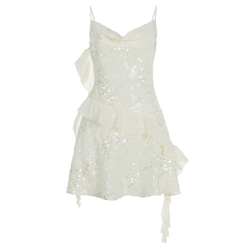 Chyna Sequin Cowl Neck Mini Dress