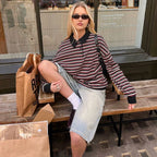 Brooklin Contrast Polo Collar Top