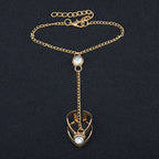 Retro Openwork Arrow Ring Finger Bracelet