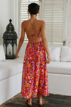 Keira Floral Cutout Halter Maxi Dress FINAL