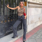 Posey Leopard Print Slant Bodysuit