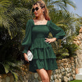 Kolly Smocked Babydoll Dress Emerald FINAL