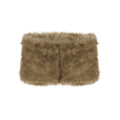 Adeline Khaki Faux Fur Shorts