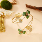 Irregular Cutout Butterfly Floral Bracelet