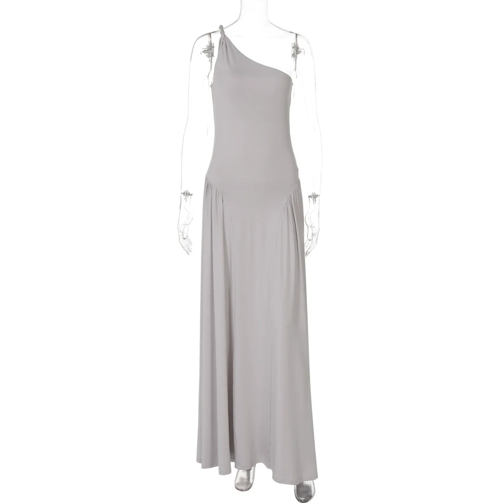 Kamoni One-Shoulder Ruched Maxi Dress
