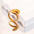 Minimalist Titanium Steel Open Stacking Ring