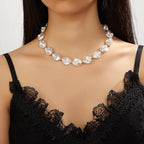Vintage Baroque Pearl Irregular Statement Necklace