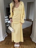 Zissy Knit Dress & Cardigan Set