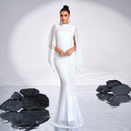 Long Sequined Party Evening Gown Dress