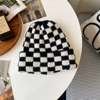 Checkered Knit Hat