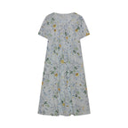 Jenni Statement Women's Floral Midi Dress with Pleated Design Boutique Collection