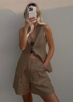 Arden – Tailored Vest and Shorts Set