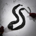 Bold Bead Pendant Choker Layered Necklace