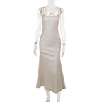Design Shiny Camisole Socialite Slim Hip Dress
