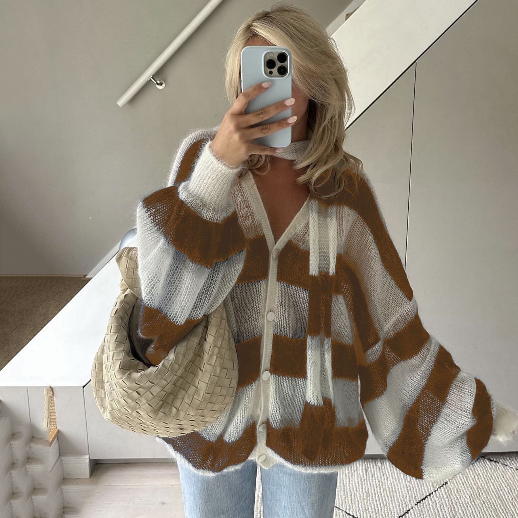 Classic Casual Striped Cardigan