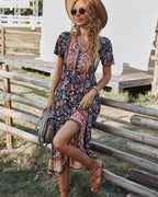 Club Tropicana Embroidered Maxi Dress Salmon FINAL