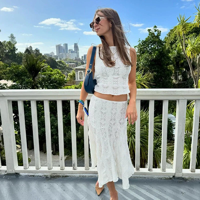 Quetzaly Crochet Skirt Set