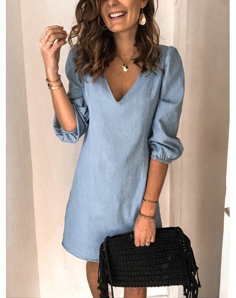 You Belong With Me Dolman Knit Dress Grey Blue
