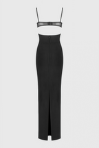 Mauda Cutout Crepe Bustier Maxi Dress