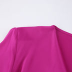 Didi Satin Drape Mini Dress Bright Fuchsia