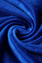 Liornd Blue Split Backless Maxi Dress