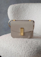 Noir Axis - Structured Black Leather Shoulder Bag