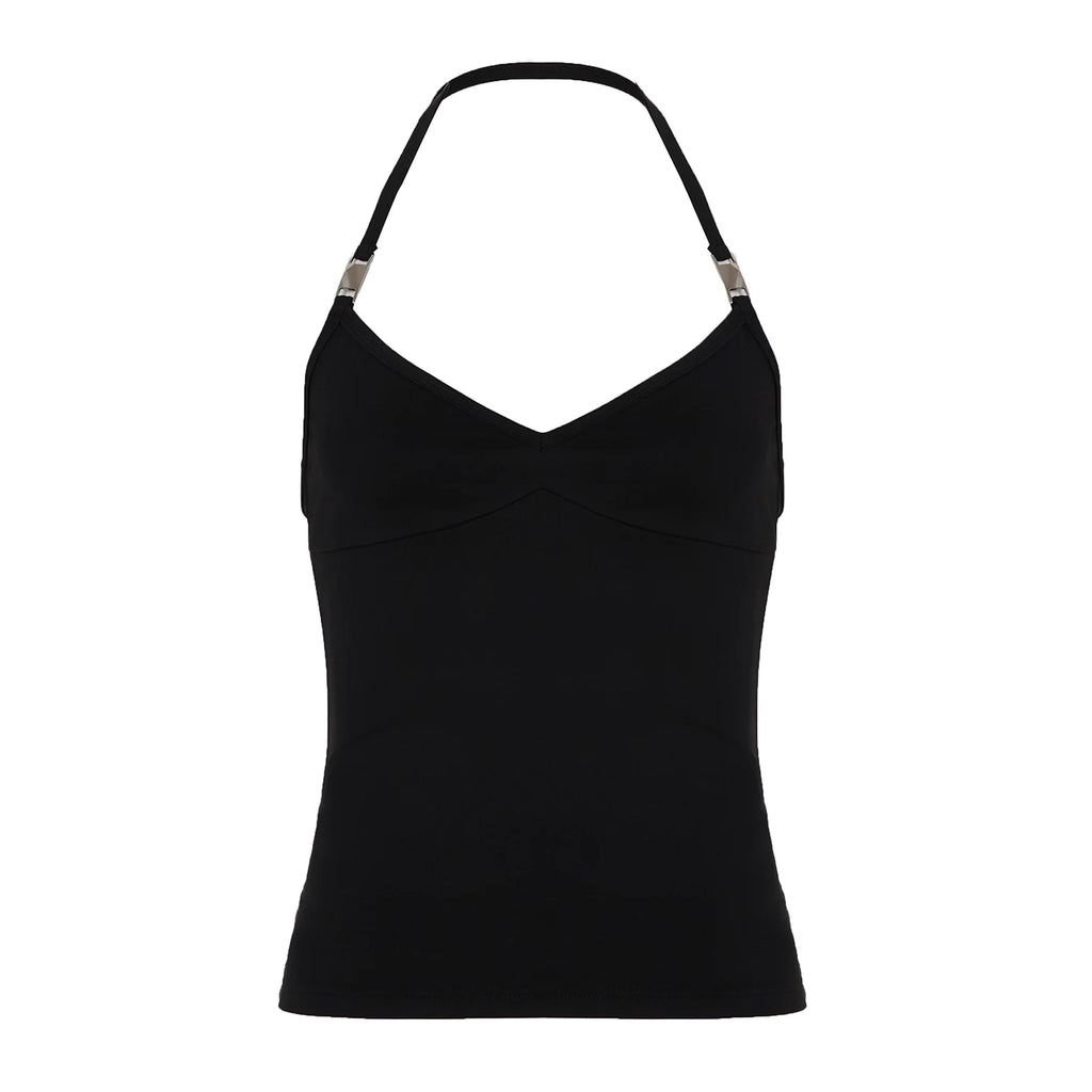 Coraline Metal Halter Top