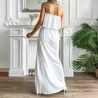 Positive Energy Strapless Maxi Dress Off White