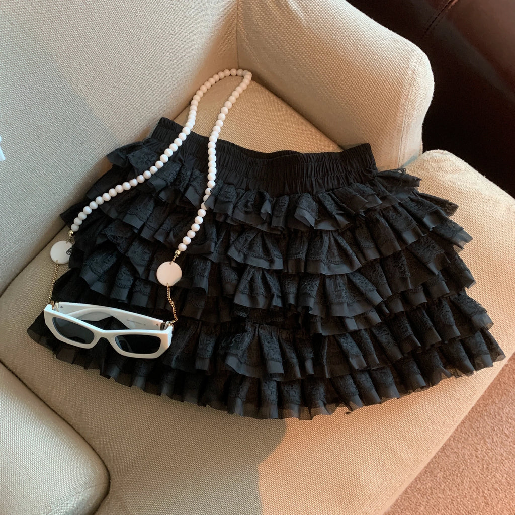 Maeleigh Lace Tiered Mini Skirt